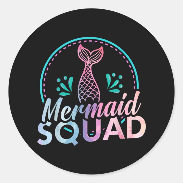 Adesivo Quadrado de Mermaid (Frente)