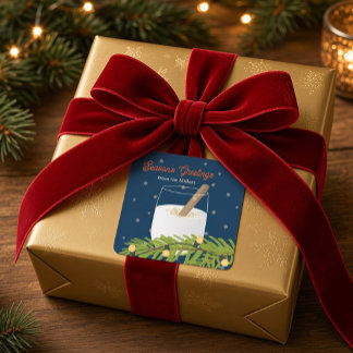 Adesivo Quadrado de Natal Aconchegante com Eggnog