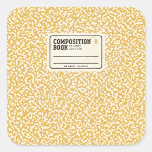 Adesivo Quadrado de Notebook Composto Amarelo