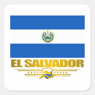 Adesivo Quadrado De "orgulho El Salvador "