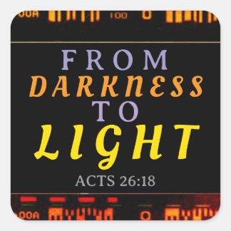 Adesivo Quadrado De Trevas para Luz Atos 26:18