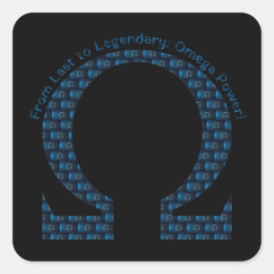 Adesivo Quadrado De Último a Lendário: Poder Ômega!
