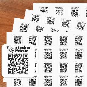 Adesivo Quadrado Dê uma olhada no meu Design de código QR online do