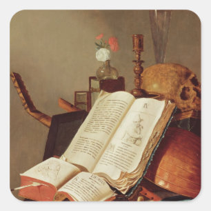 Adesivo Quadrado De Vanitas vida ainda