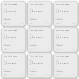 Adesivo Quadrado de Vela Transparente Minimalista 