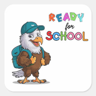 Adesivo Quadrado De volta à águia-escola