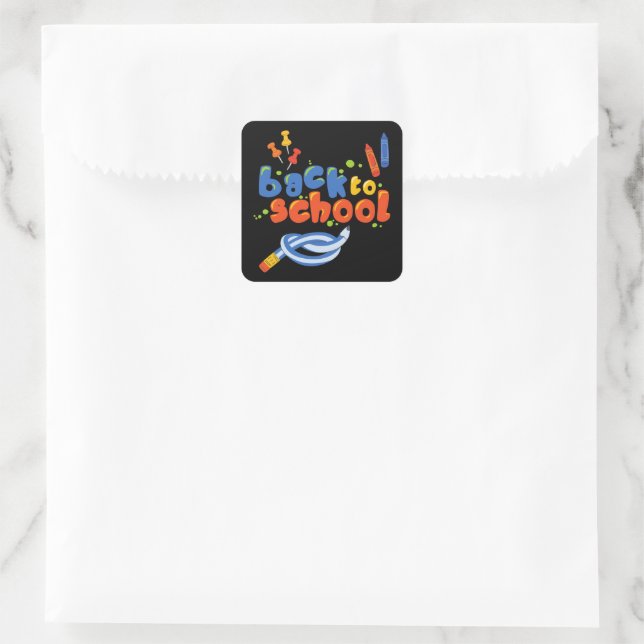 Adesivo Quadrado De Volta À Escola (Bolsa)