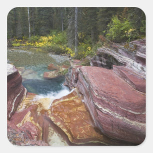 Adesivo Quadrado Deadwood Falls no Reynolds Creek no outono em