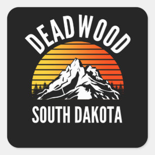 Adesivo Quadrado Deadwood South Dakota Mountain