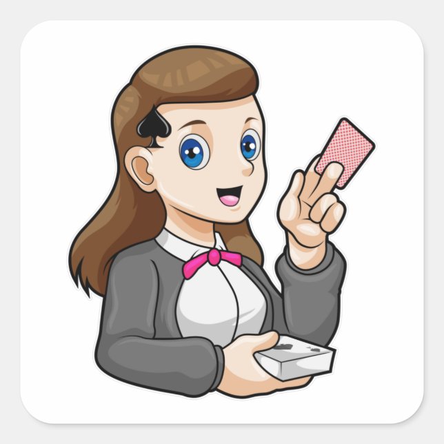 Adesivo Quadrado Dealer no Poker (Frente)