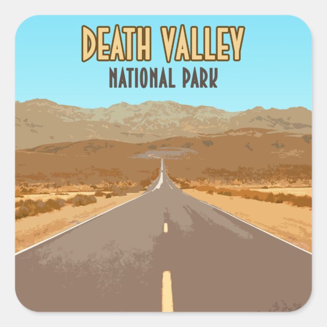 Adesivo Quadrado Death Valley National Park Nevada California (Frente)