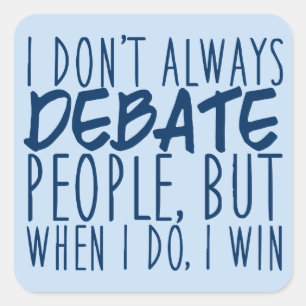 Adesivo Quadrado Debater mestre