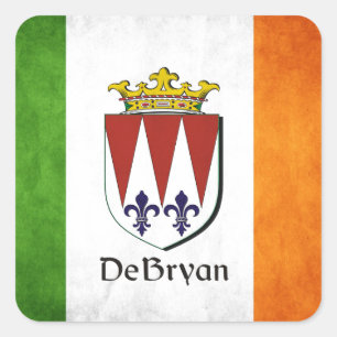 Adesivo Quadrado DeBryan Irish Flag