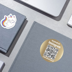 Adesivo Quadrado Decal de Mídia Social, código qr para o seu Instag
