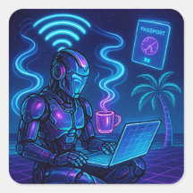 Decal do Robô Cyberpunk do Duro para trabalhar WiF