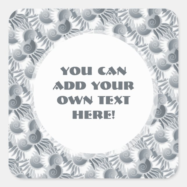 Adesivo Quadrado Deco de Arte Verde de Cinzas Elegante Roaring 20s (Frente)