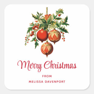 Adesivo Quadrado Decorações da Árvore de Natal Legal