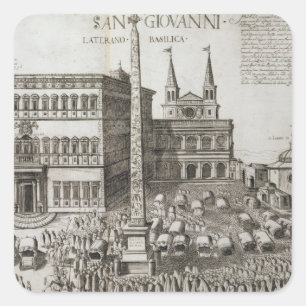 Adesivo Quadrado Dedicação do Obelisk na frente da basílica