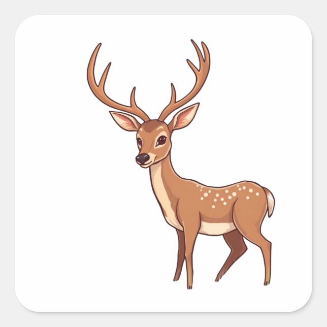 Adesivo Quadrado Deer (Frente)