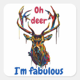 Adesivo Quadrado Deer