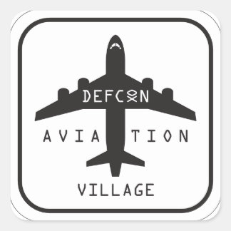 Adesivo Quadrado DEFCON Aviation Village Stickers AV17