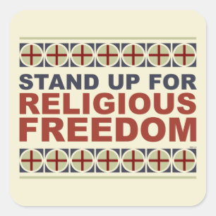 Adesivo Quadrado Defenda A Liberdade Religiosa