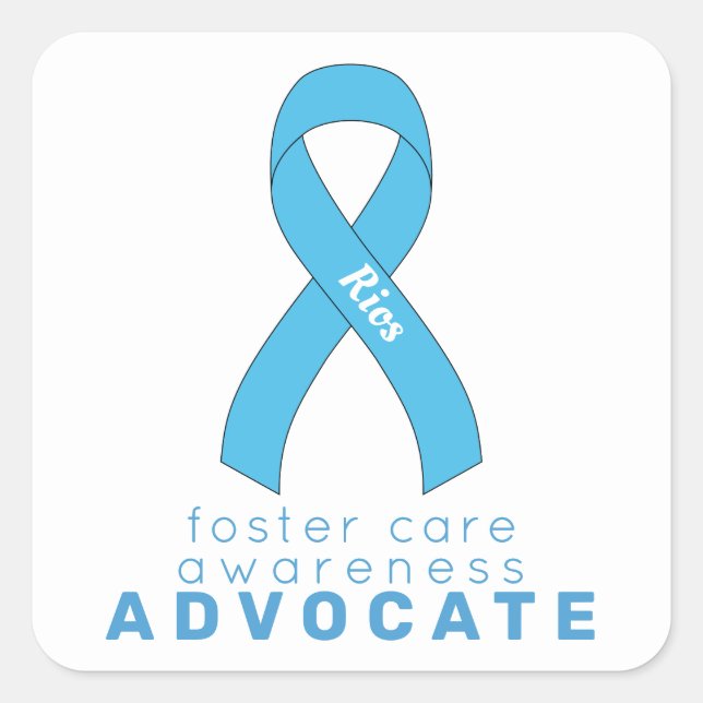 Adesivo Quadrado Defensor do Foster Care Sticker White Square (Frente)