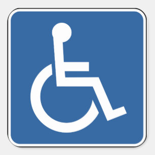 Adesivo Quadrado Deficientes