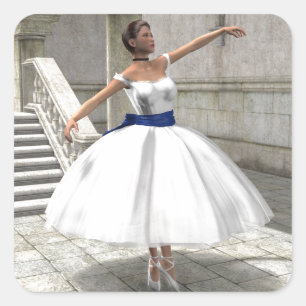 Adesivo Quadrado Degas Ballerina Square Sticker
