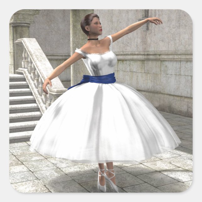 Adesivo Quadrado Degas Ballerina Square Sticker (Frente)