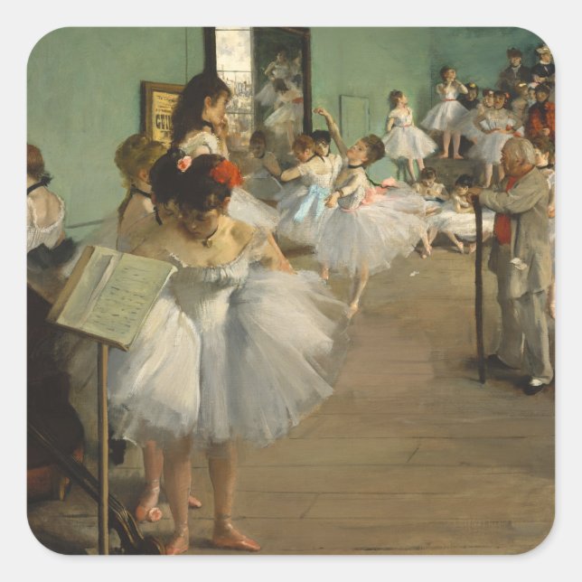Adesivo Quadrado Degas Dance Class Balés Dancers Ballerina Art (Frente)