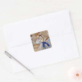 Adesivo Quadrado Degas Dancer com Faixa Azul
