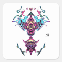 Adesivo Quadrado Deidade de Praia do Ídolo