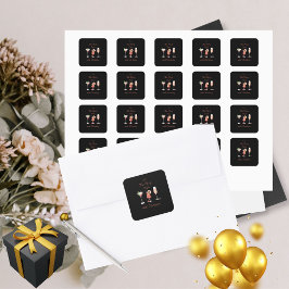 Adesivo Quadrado Deixe A Festa Começar O aniversário de 40 anos Adu