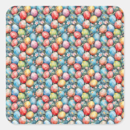 Adesivo Quadrado Delícias Extravagantes de Páscoa