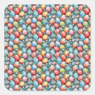 Adesivo Quadrado Delícias Extravagantes de Páscoa