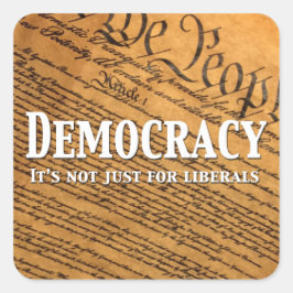 Adesivo Quadrado Democracia Não É Apenas Para Liberais