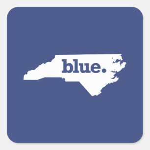 Adesivo Quadrado Democrata da Carolina do Norte