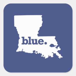 Adesivo Quadrado Democrata da Louisiana