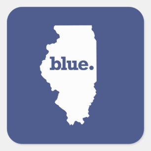 Adesivo Quadrado Democrata de Illinois