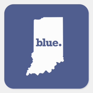 Adesivo Quadrado Democrata de Indiana