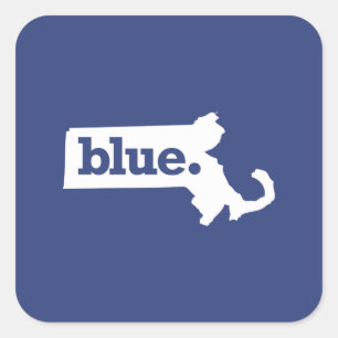 Adesivo Quadrado Democrata de Massachusetts