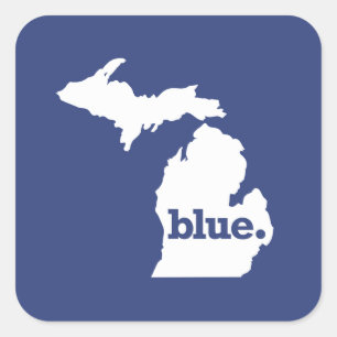 Adesivo Quadrado Democrata de Michigan