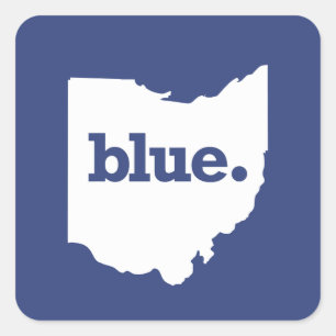 Adesivo Quadrado Democrata de Ohio