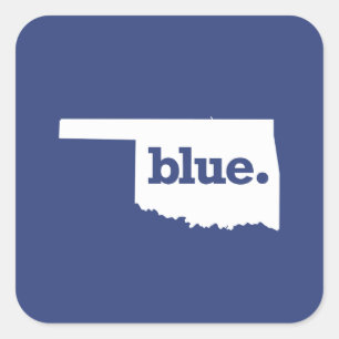 Adesivo Quadrado Democrata de Oklahoma