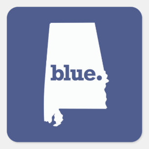 Adesivo Quadrado Democrata do Alabama