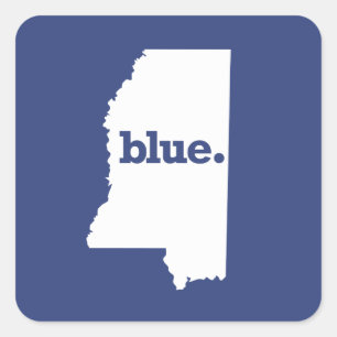 Adesivo Quadrado Democrata do Mississippi