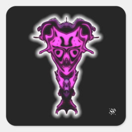 Adesivo Quadrado Demônio do busto do submundo v0.2