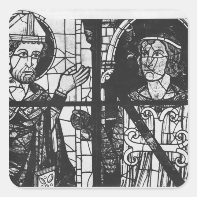 Adesivo Quadrado Denis dando o sorriso ao cavaleiro Clement (Frente)