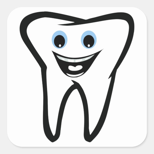 Adesivo Quadrado Dente (Frente)